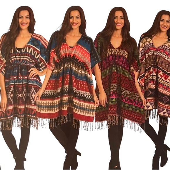 NWT. CUDDLY PONCHO. By Sacred Threads. BLRD12. 221943A - Picture 1 of 5